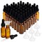 48 Pack .5 oz Amber Glass Bottles with Dropper Dispenser and 6 Funnels for Essential Oils, Aromatherapy, Liquids (54 Total Pieces, 15ml)